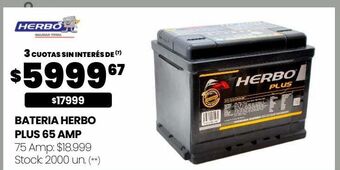 Changomas Batería herbo plus 65 amp oferta