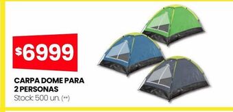 Changomas Carpa dome para 2 personas oferta