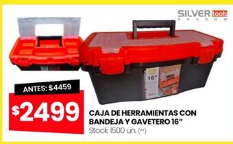 Changomas Caja de herramientas con bandeja y gavetero 16" oferta