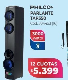 Naldo Lombardi Philco parlante tap350 oferta