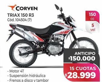 Naldo Lombardi Corven triax 150 r3 oferta