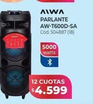 Naldo Lombardi Aiwa parlante aw-t600d-sa oferta