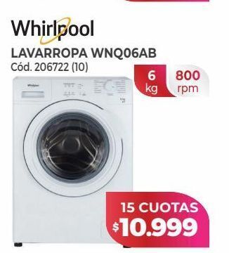Naldo Lombardi Whirlpool lavarropa wnq06ab oferta