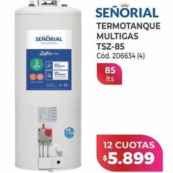Naldo Lombardi Señorial termotanque multigas tsz-85 oferta