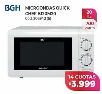 Naldo Lombardi Bgh microondas quick chef b120m20 oferta