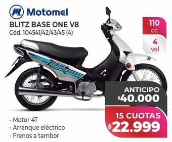 Naldo Lombardi Motomel blitz base one v8 oferta