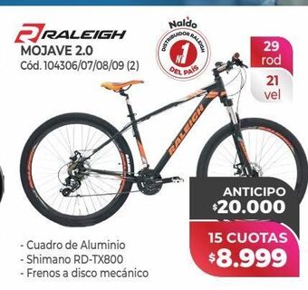 Naldo Lombardi Bicicleta mojave 2.0 oferta