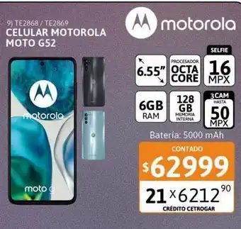 Cetrogar Celulares motorola moro g52 oferta