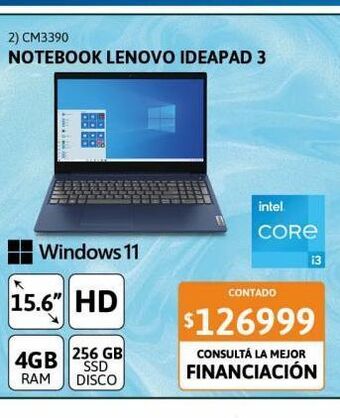 Cetrogar Notebook lenovo ideapad 3 oferta