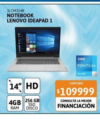 Cetrogar Notebook lenovo ideapad 1 oferta