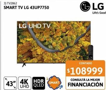 Cetrogar Smart tv lg 43" 43up7750 uhd 4k smartweb oferta
