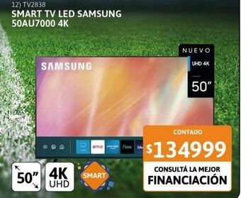 Cetrogar Smart tv led 50" samsung 50au7000 4k oferta