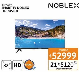 Cetrogar Smart tv led 32" noblex dk32x5050 hd oferta