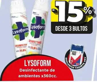Supermayorista Vital Lysoform Desinfectante de ambietes x 360cc oferta