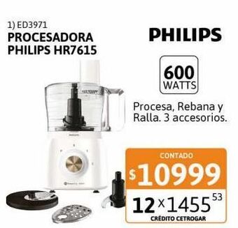 Cetrogar Procesadora philips hr7615 600w oferta