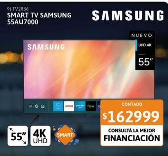 Cetrogar Smart tv led 55" samsung 55au7000 4k oferta