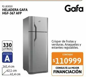 Cetrogar Heladeras gafa hgf-367 oferta