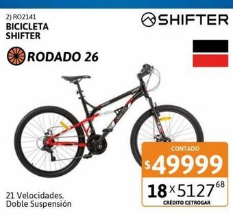 Cetrogar Bicicleta shifter oferta