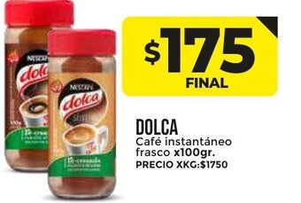 Supermayorista Vital Dolca Cafè instantáneo frasco x 100gr oferta