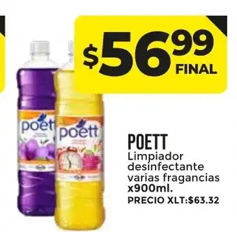 Supermayorista Vital Poett Limpiador desinfectante varias fragancias x 900ml oferta