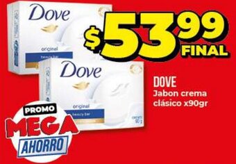 Dove Jabon crema clásico x 90gr