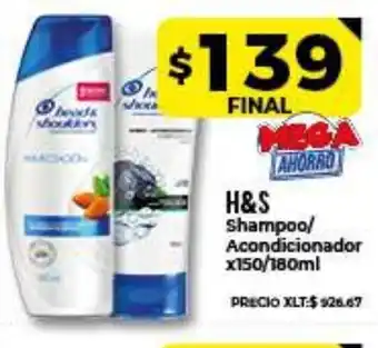 Supermayorista Vital H&S shampoo/ acondicionador x 150/180ml oferta