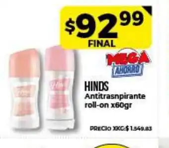 Supermayorista Vital Hinds Antitranspirante roll-on x 60gr oferta