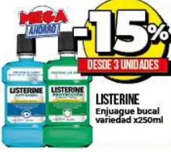Supermayorista Vital Listerine Enjuague bucal variedad x 250ml oferta