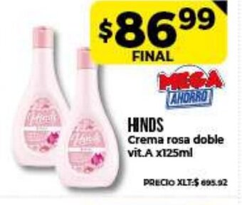 Supermayorista Vital Hinds Crema rosa doble vit.A x 125ml oferta