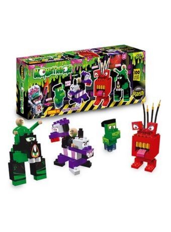 El Mundo del Juguete Playset bloques para armar monstruos pack x4 100 pz original oferta