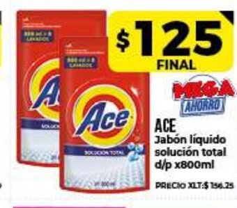 Supermayorista Vital Ace Jabón líquido solución total d/p x 800ml oferta
