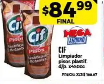 Supermayorista Vital Cif Limpiador pisos plastif d/p. x 450cc oferta