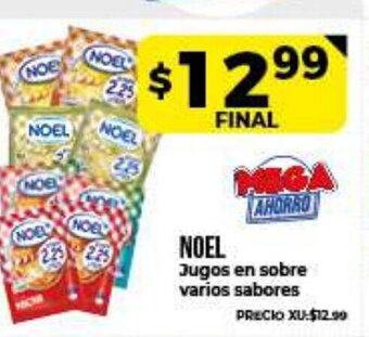 Supermayorista Vital Noel Jugos en sobre varios sabores oferta