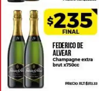 Supermayorista Vital Federico de Alvear champagne extra brut x 750cc oferta