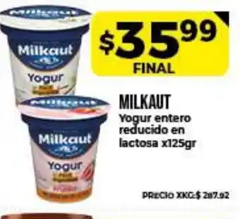 Supermayorista Vital Milkaut Yogur entero reducido en lactosa x 125gr oferta