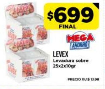 Supermayorista Vital Levex Levadura sobre 25x2x10gr oferta