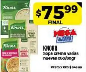 Supermayorista Vital Knorr x60/80gr oferta