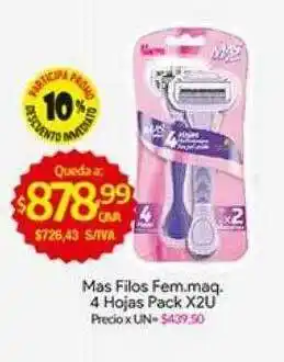 Medamax Mas filos fem. maq. 4 hojas pack oferta