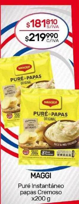 Nini Mayorista Maggi puré instantáneo papas cremoso x 200g oferta