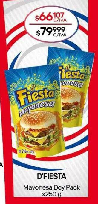 Nini Mayorista D'fiesta mayonesa doy pack oferta