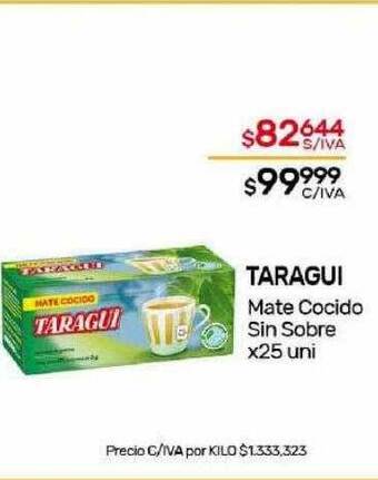 Nini Mayorista Taragui mate cocido sin sobre oferta