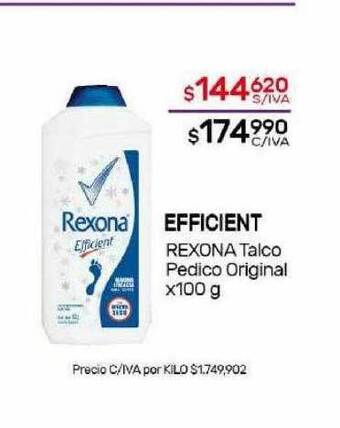 Nini Mayorista Efficient rexona talco pedico original oferta