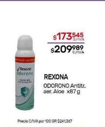 Nini Mayorista Rexona odorono antitr. aer. aloe oferta