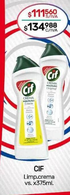 Nini Mayorista Cif limp crema vs oferta