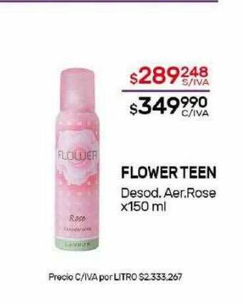 Nini Mayorista Flower teen desod. aer. rose oferta