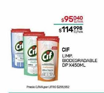 Nini Mayorista Cif limp biodegradable dp oferta