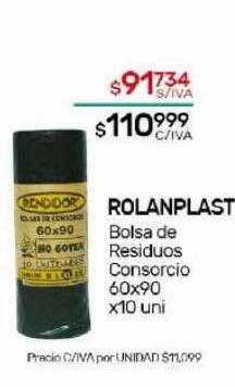 Nini Mayorista Rolanplast bolsa de residuos consorcio oferta