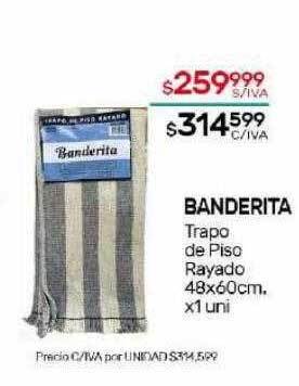 Nini Mayorista Banderita trapo de piso rayado 48x60cm oferta