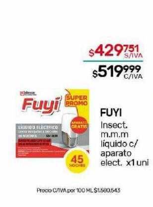 Nini Mayorista Fuyi insect m.m.m liquido c aparato elect oferta
