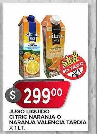 Supermercados Mayor Jugo liquido citric naranja o naranja valencia tardia oferta